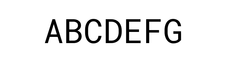 ABCDEFG Roboto Mono Font