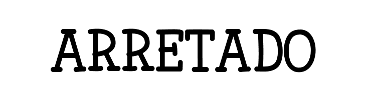 ARRETADO Fonesia Font