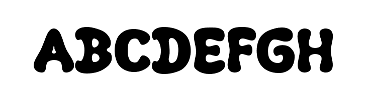 ABCDEFGH Kush Fat Font
