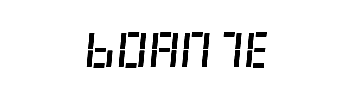 LED Digital 7 Italic  Free Fonts Download