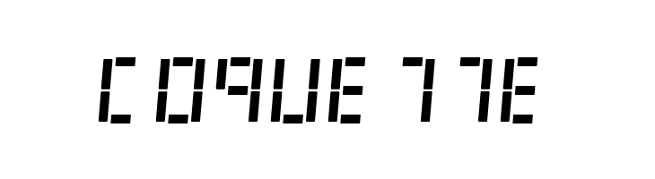 LED Digital 7 Italic  Free Fonts Download