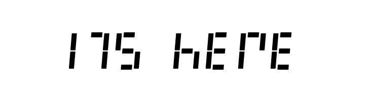 LED Digital 7 Italic  Free Fonts Download
