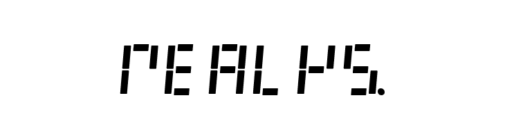 LED Digital 7 Italic  Free Fonts Download