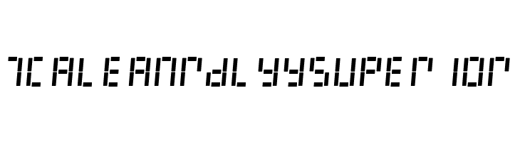 LED Digital 7 Italic  Free Fonts Download