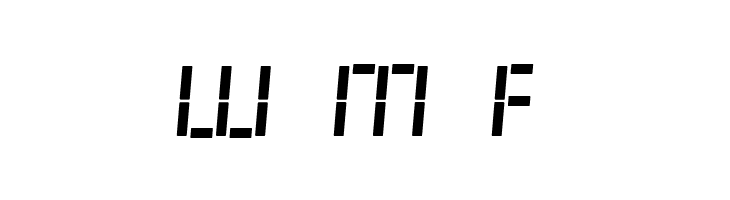 LED Digital 7 Italic  Free Fonts Download