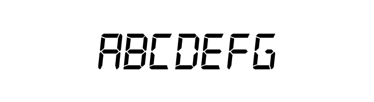 Digital-7 MonoItalic  Free Fonts Download