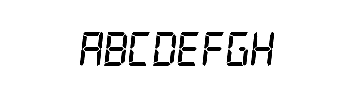 Digital-7 MonoItalic  Free Fonts Download