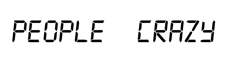 Digital-7 MonoItalic  Free Fonts Download