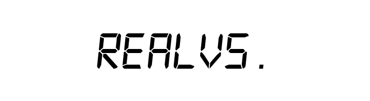 Digital-7 MonoItalic  Free Fonts Download