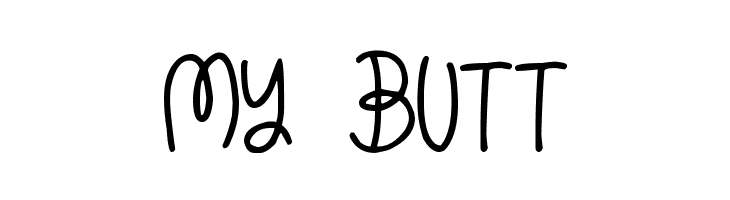 MY%2BBUTT Kissy Font