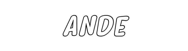 Myfrida Hollow Italic  Free Fonts Download