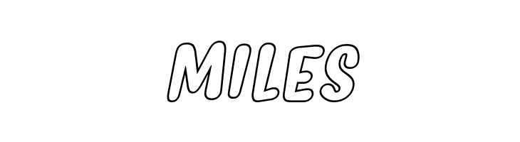 Myfrida Hollow Italic  Free Fonts Download