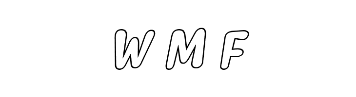 Myfrida Hollow Italic  Free Fonts Download