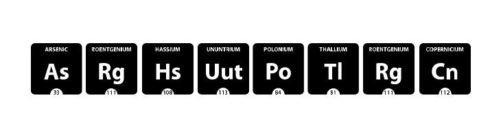 Periodic Table of Elements  Free Fonts Download