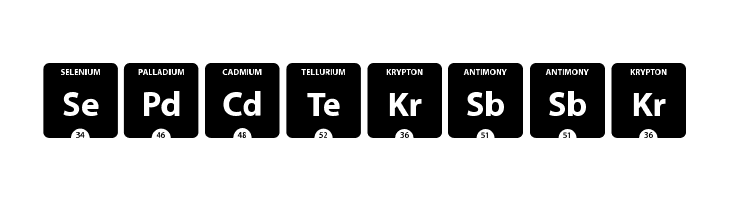 Periodic Table of Elements  Free Fonts Download
