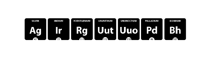 Periodic Table of Elements  Free Fonts Download