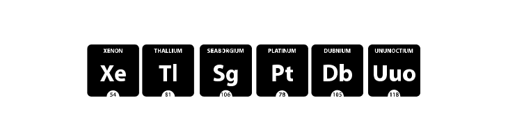 Periodic Table of Elements  Free Fonts Download