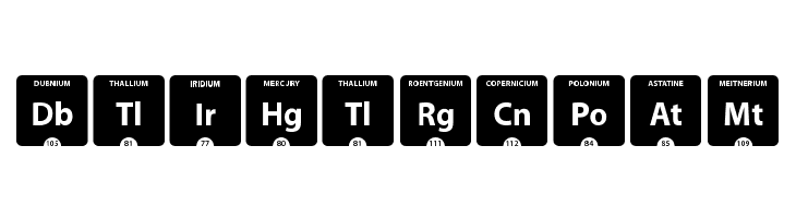 Periodic Table of Elements  Free Fonts Download