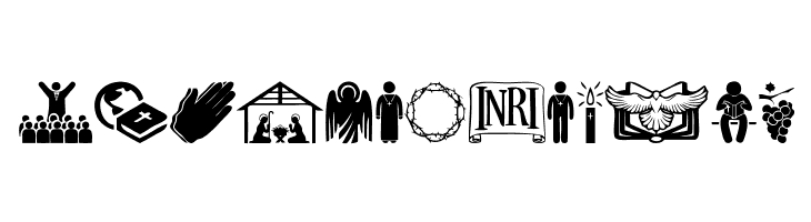 Christian Icons  Free Fonts Download