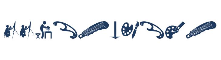 Art Icons and Tools font — Lorem ipsum body text preview