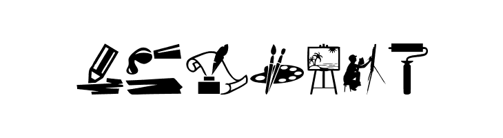Art Icons and Tools  Free Fonts Download