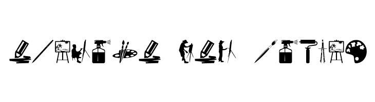Art Icons and Tools  Free Fonts Download