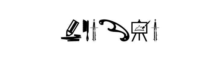Art Icons and Tools  Free Fonts Download