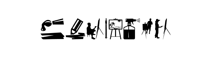 Art Icons and Tools  Free Fonts Download