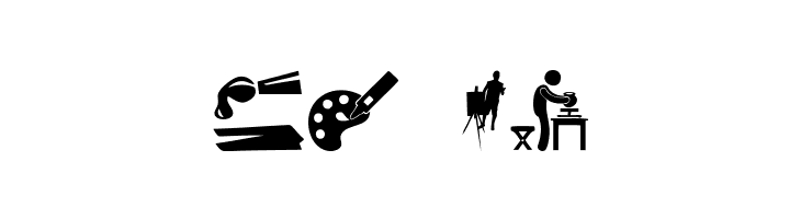 Art Icons and Tools  Free Fonts Download