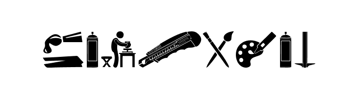 Art Icons and Tools  Free Fonts Download