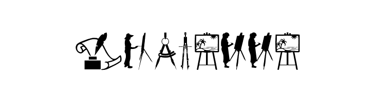 Art Icons and Tools  Free Fonts Download