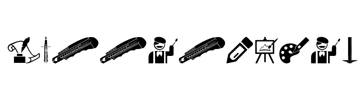 Art Icons and Tools  Free Fonts Download