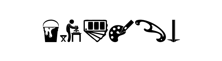 Art Icons and Tools  Free Fonts Download