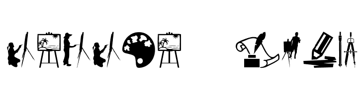 Art Icons and Tools  Free Fonts Download