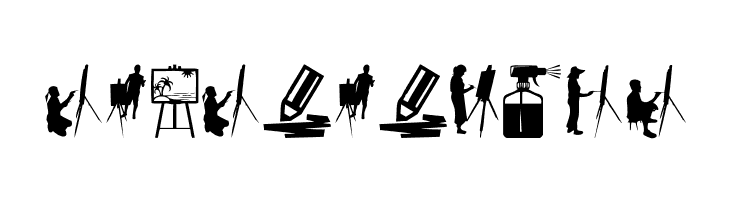 Art Icons and Tools  Free Fonts Download