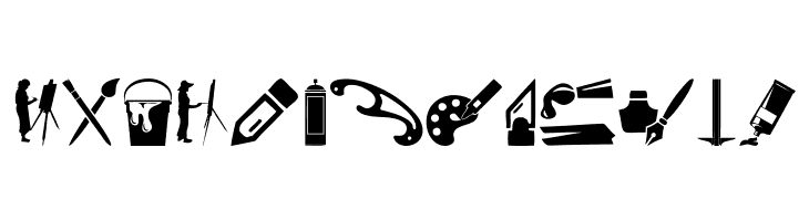Art Icons and Tools  Free Fonts Download