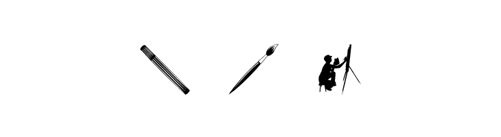 Art Icons and Tools  Free Fonts Download