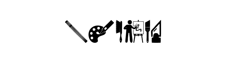 Art Icons and Tools  Free Fonts Download