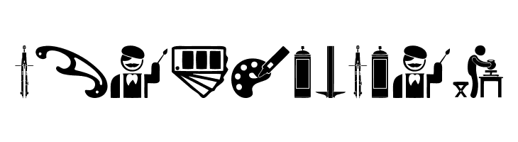 Art Icons and Tools  Free Fonts Download