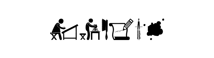 Art Icons and Tools  Free Fonts Download