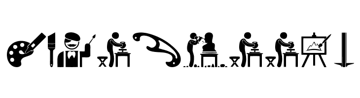 Art Icons and Tools  Free Fonts Download