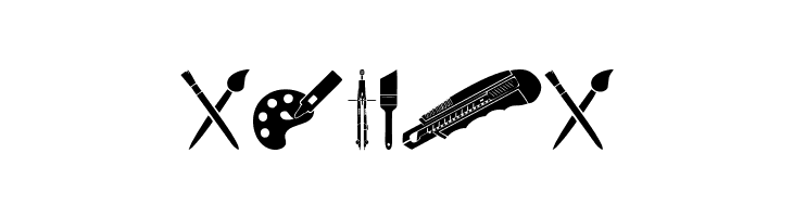 Art Icons and Tools  Free Fonts Download