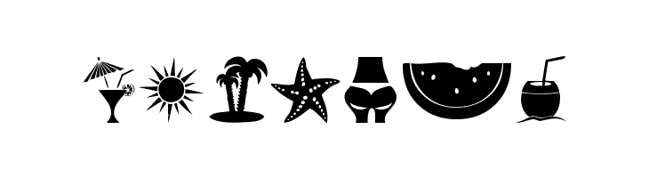 Summer Icons  Free Fonts Download