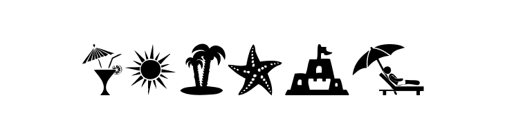 Summer Icons  Free Fonts Download