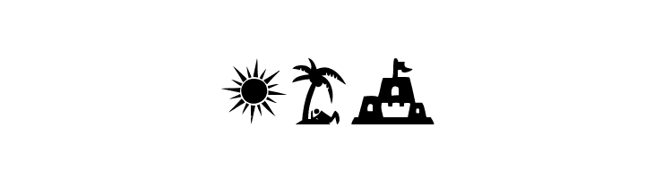 Summer Icons  Free Fonts Download