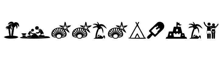 Summer Icons  Free Fonts Download