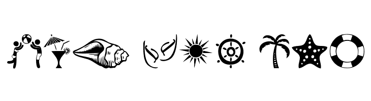 Summer Icons  Free Fonts Download