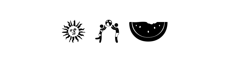 Summer Icons  Free Fonts Download