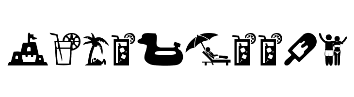 Summer Icons  Free Fonts Download