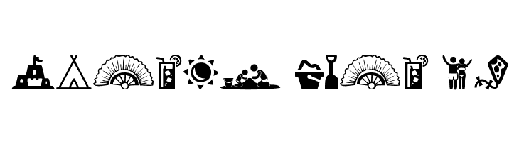 Summer Icons  Free Fonts Download